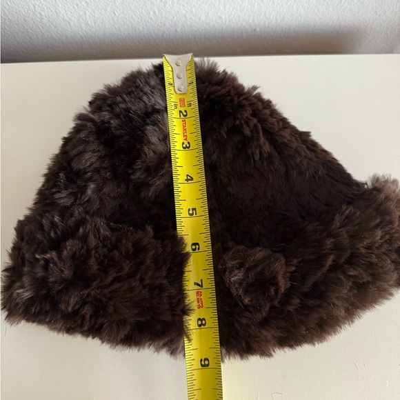 Surell Vintage Rabbit Fur Hat – Brown – One Size - Picture 9 of 12